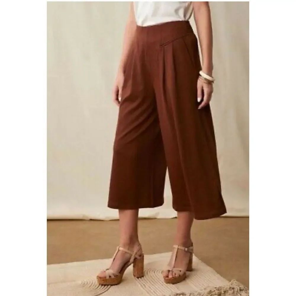 Matilda Jane Enchanted Garden Alice Textured Wide Leg Cropped Pants XL